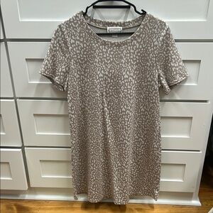 Animal Print Short Sleeve Dress S—never worn